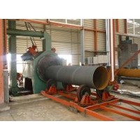 北京钢管外壁通过式抛丸机定制~泊头兴泊铸造订做钢管外壁抛丸机