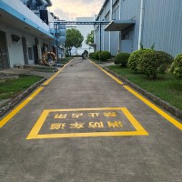 苏州昆山消防车道画线、登高消防车作业区施工