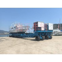 100吨重型游艇拖车 自走式船艇拖车