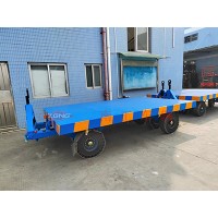 15T重型平板拖车双牵引全挂车