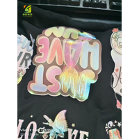 五彩离型膜  彩虹烫画离型膜  幻彩反光印刷膜   段彩PET离型膜 七彩离型膜