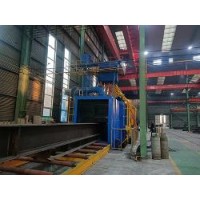 广东辊道抛丸机订制|兴泊铸造机械供应H型钢辊道通过式抛丸机