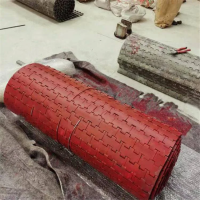陕西榆林锰钢二维柔性甲带 锰钢履带