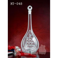 河南玻璃工艺酒瓶生产企业/宏艺玻璃制品公司厂家定制内画酒瓶