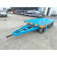 40吨重型平板拖车 无动力牵引全挂工具拖车