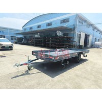 ATV拖车0.8吨轻型铁板实心护栏全挂车