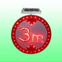 厦门市道路限高标志 圆形太阳能警示标志牌