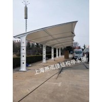 崇明岛车棚结构加工安装【汽车棚销售】钢结构景观篷设计
