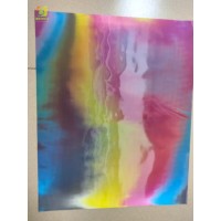 硅胶热转印段彩刻字膜 五彩硅胶热刻字膜 耐60度水洗七彩硅胶刻字 幻彩硅胶刻字膜  硅胶彩虹刻字膜