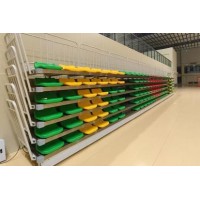 吉林活动看台座椅订制@河北鑫奥体育器材订制电动伸缩看台