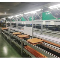 注塑机汇合皮带流水线、上下循环双层倍速链