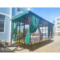 15吨雨篷双牵引平板拖车篷式工具周转拖车
