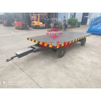 2吨移动牵引平板拖车 无动力叉车牵引全挂