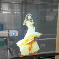 深圳全息投影设备 多媒体视听展览展台 橱窗玻璃广告展示投影膜