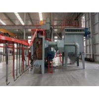 内蒙古通过式悬挂抛丸机定做厂家~泊头兴泊铸造定做悬挂通过式抛丸机