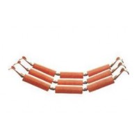 北京托辊配件企业~河北跃兴输送机械厂价销售吊挂式槽型托辊组