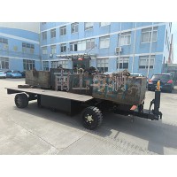 10吨自走式电动平板拖车 电动拖车底盘