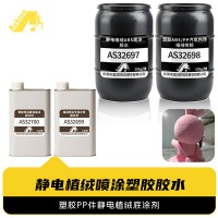 PP/ABS/PC塑料硅胶橡胶静电植绒胶水牢度过百格