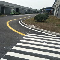 吴江松陵镇纺织工厂人行道划线