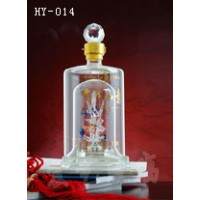 山东工艺玻璃酒瓶厂家~河间宏艺公司厂家定做红酒酒瓶