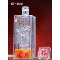 天津工艺玻璃酒瓶生产厂家~宏艺玻璃制品公司厂家直营内画酒瓶