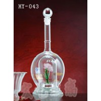 陕西玻璃工艺酒瓶制造企业/宏艺玻璃制品生产加工内画酒瓶