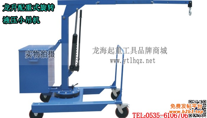 龙升配重式旋转液压小吊机大图