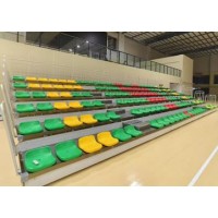 黑龙江伸缩看台座椅定做|河北鑫奥体育器材生产固定看台座椅