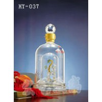 吉林工艺酒瓶制造企业-河间宏艺玻璃制品厂家定制空心造型酒瓶