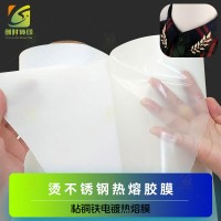 服装金属LOGO热熔膜 服装金属标牌热熔胶膜 烫不锈钢热熔胶膜