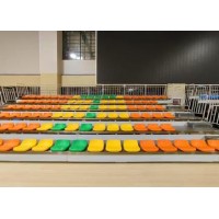 辽宁室外看台座椅订制/河北鑫奥体育器材订制手动伸缩看台