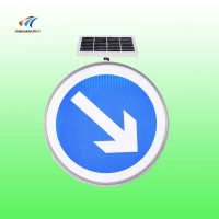廊坊市太阳能右侧行驶标志牌 全透式发光交通标识厂家直销