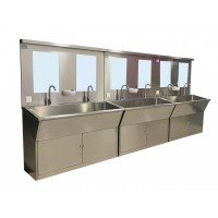 新瑞不锈钢洗手池高背板供应室刷手池