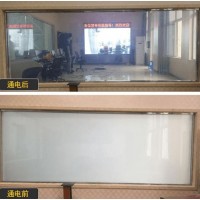 厂家供应展厅办公室投影通电智能玻璃 电控雾化玻璃智能调光玻璃