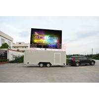 大型户外厢式LED广告拖车 折叠屏广告拖车