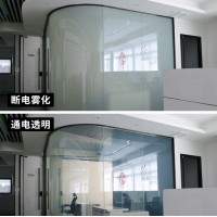 厂家供应展厅办公室投影通电智能玻璃 电控雾化玻璃智能调光玻璃